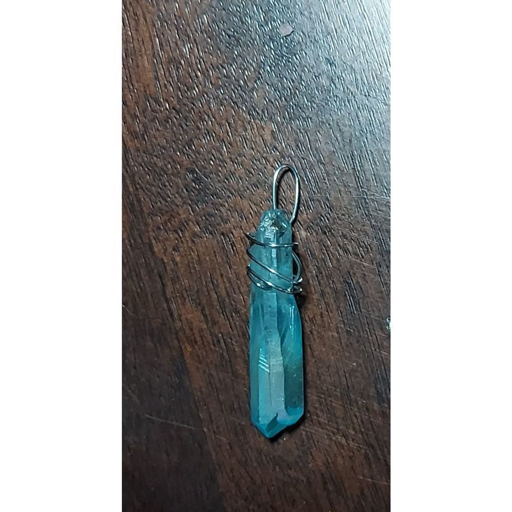 Angel Aura Aqua Quartz Pendant